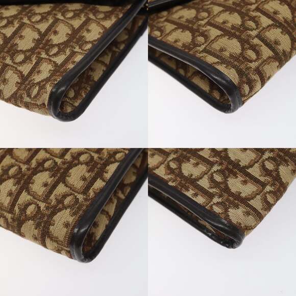 DIOR Trotter Canvas Chain Shoulder Bag Brown Gold - Picture 10 of 12